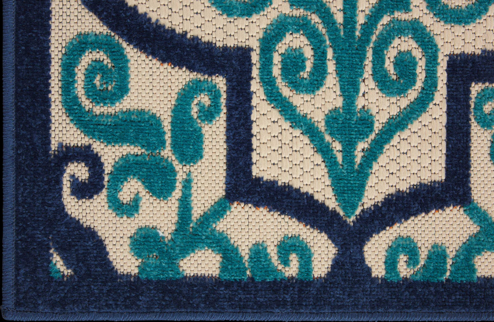 Kyrah Navy 8' x 11' Indoor/Outdoor Rug - Thumbnail - Image 2