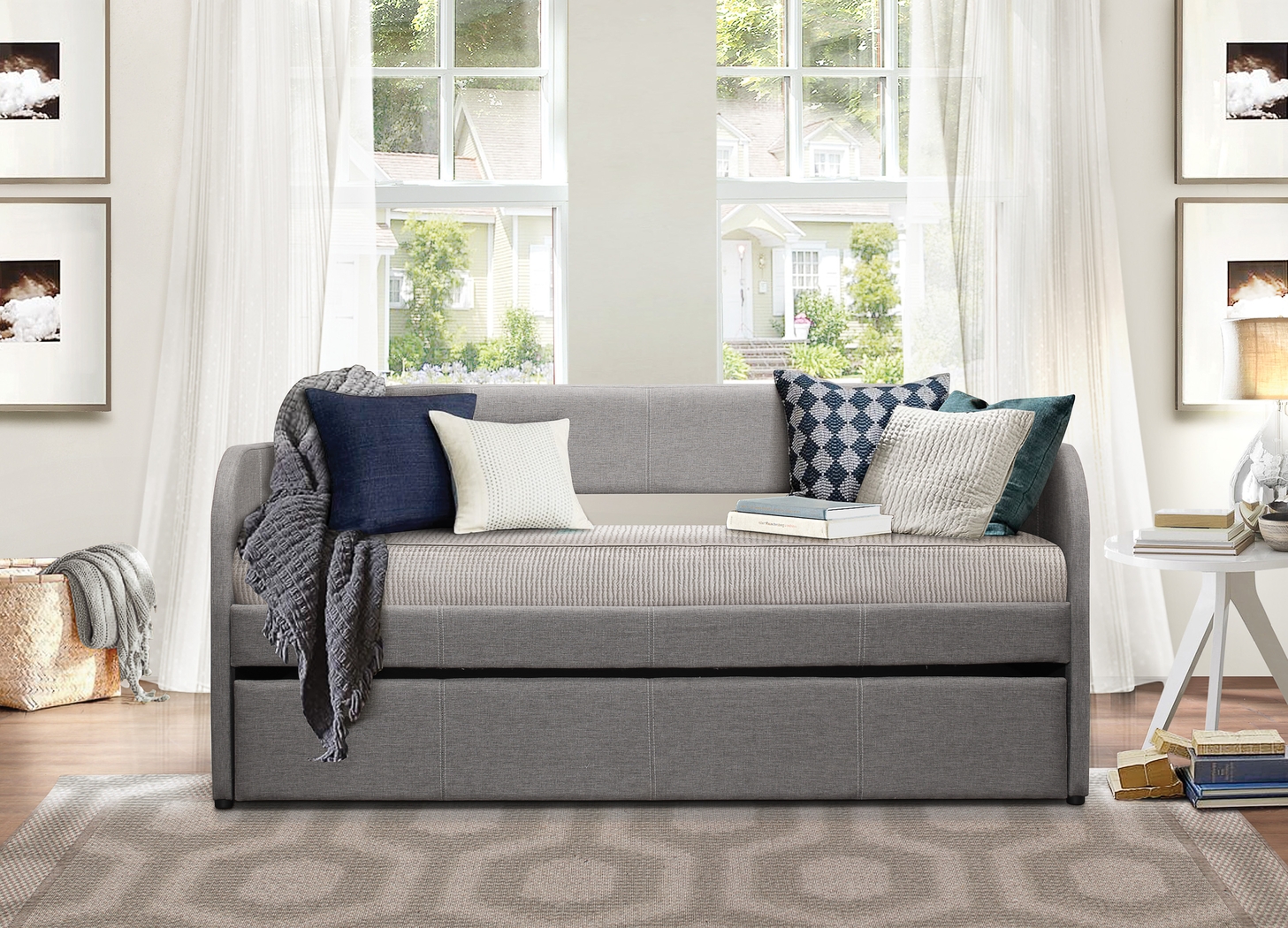 La Bayard Gray Daybed with Twin Storage Trundle - Thumbnail - Image 2