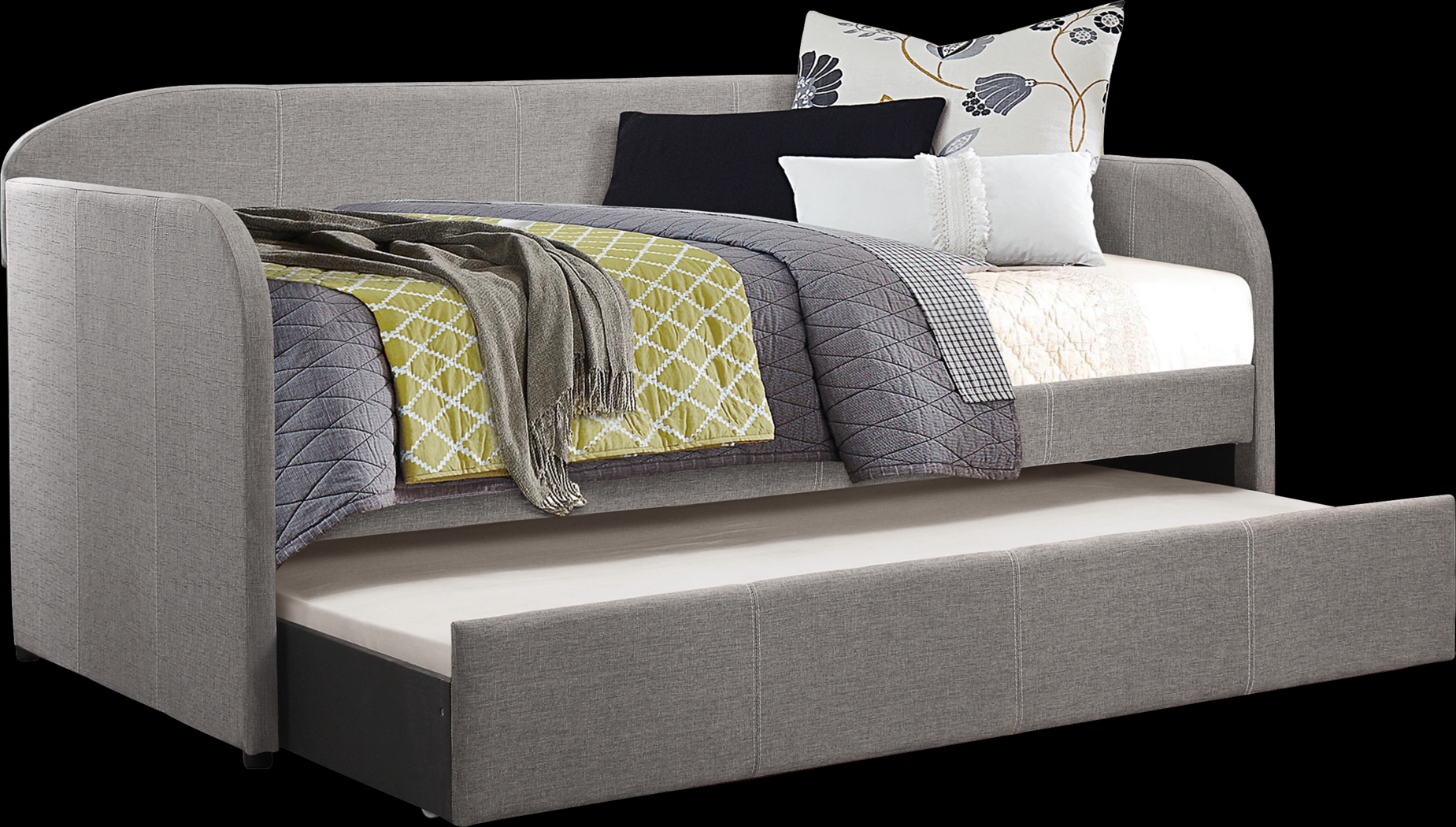 La Bayard Gray Daybed with Twin Storage Trundle - Thumbnail - Image 1