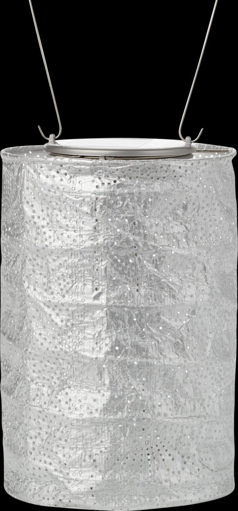 La Flora Silver Outdoor Solar Lantern - Thumbnail - Image 1