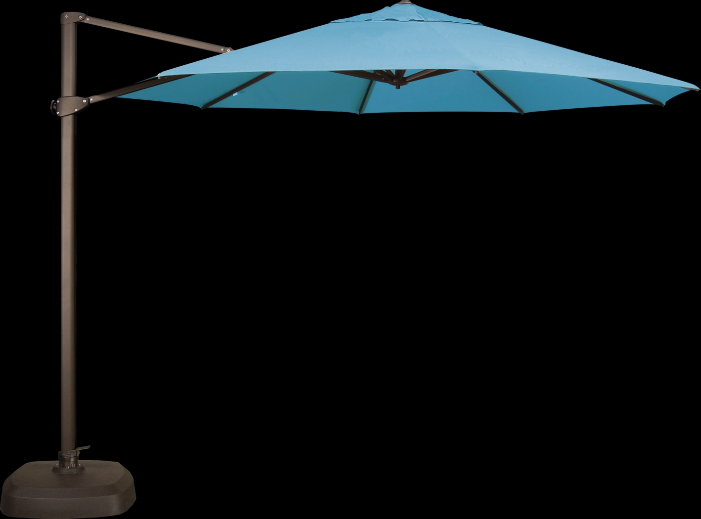 La Mesa Cove 11' Octagon Aruba Outdoor Cantilever Umbrella with Base and Stand - Thumbnail - Image 1
