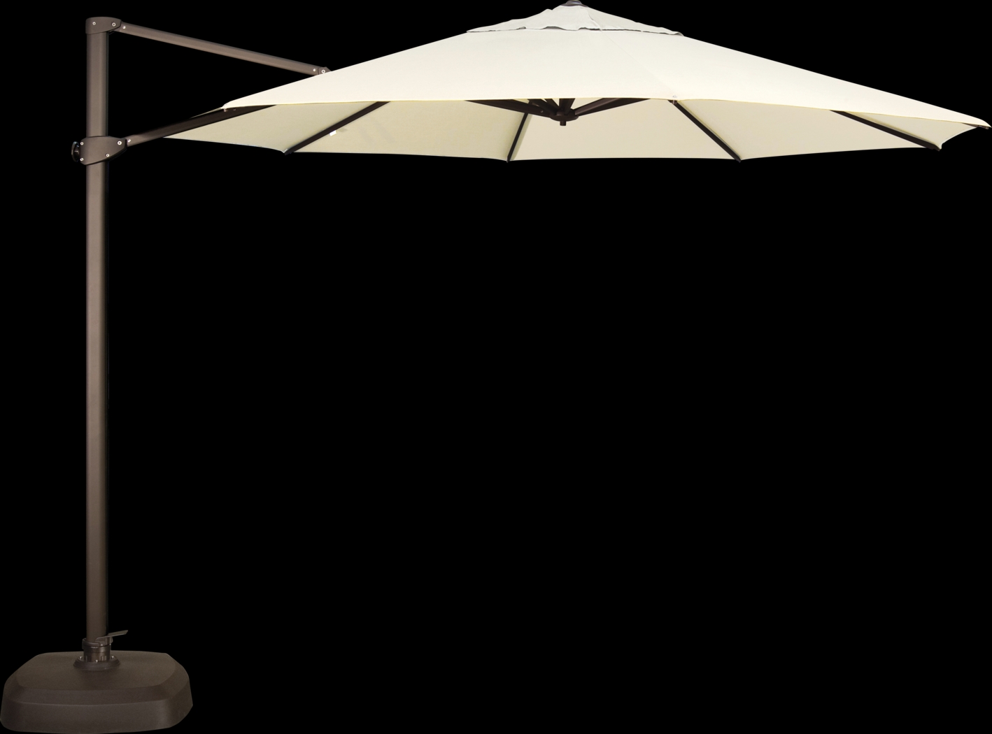 La Mesa Cove 11' Octagon Natural Outdoor Cantilever Umbrella - Thumbnail - Image 1