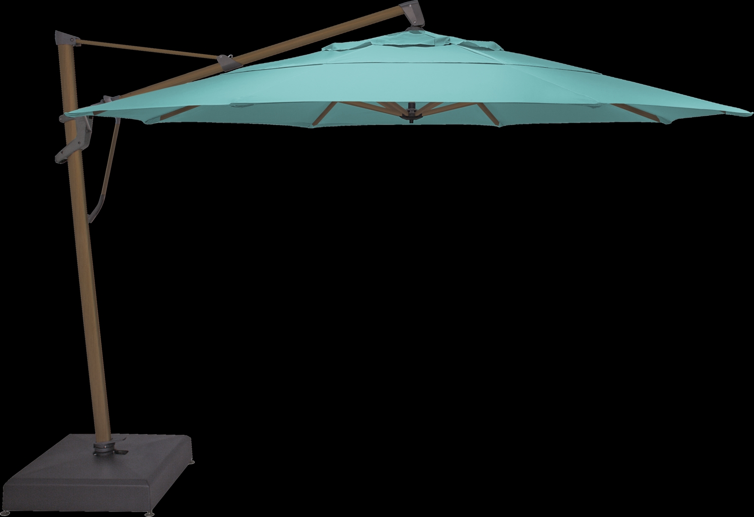 La Mesa Cove 13' Octagon Aruba Outdoor Cantilever Umbrella with Base - Thumbnail - Image 1