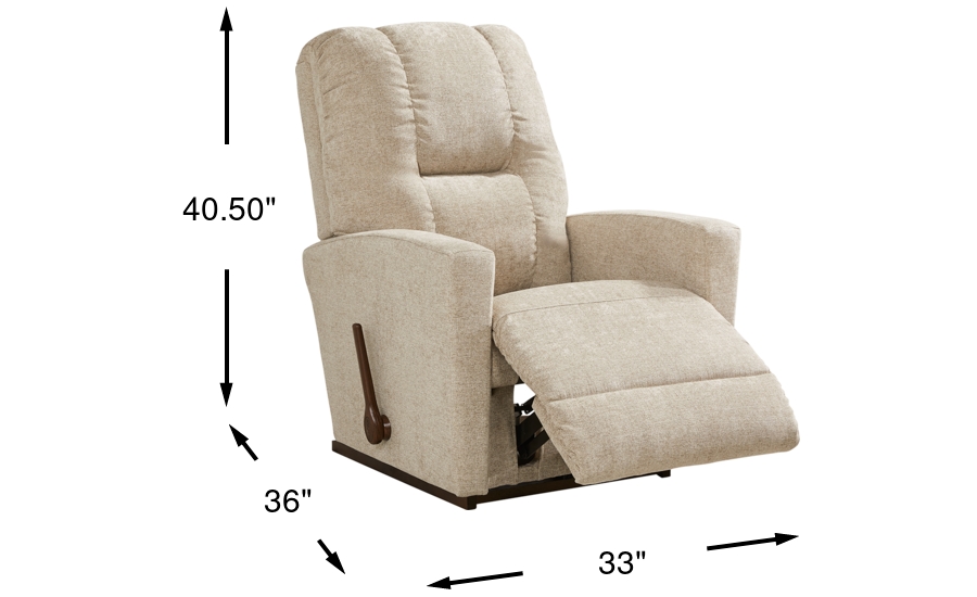 La-Z-Boy Casey I Mushroom Brown Polyester Fabric Rocker Recliner