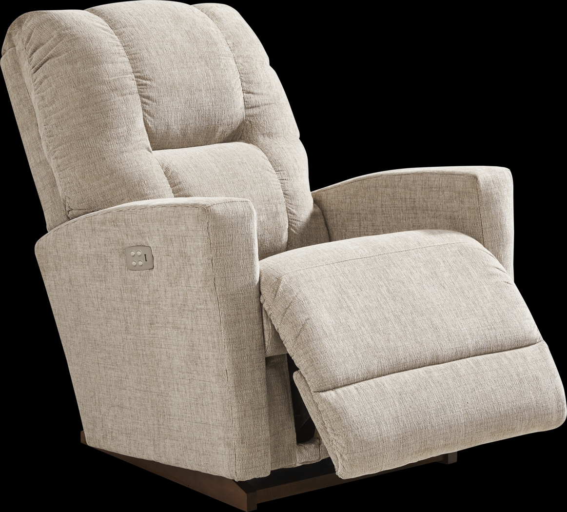 La-Z-Boy Casey III Beige Dual Power Recliner - Thumbnail - Image 1