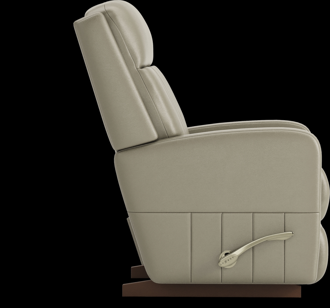 La-Z-Boy Finley II Gray Leather Rocker Recliner - Thumbnail - Image 3