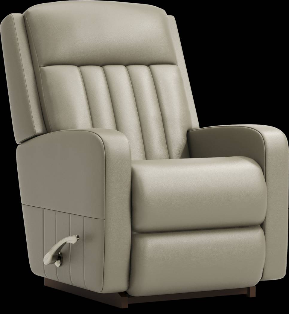 La-Z-Boy Finley II Gray Leather Rocker Recliner - Thumbnail - Image 4