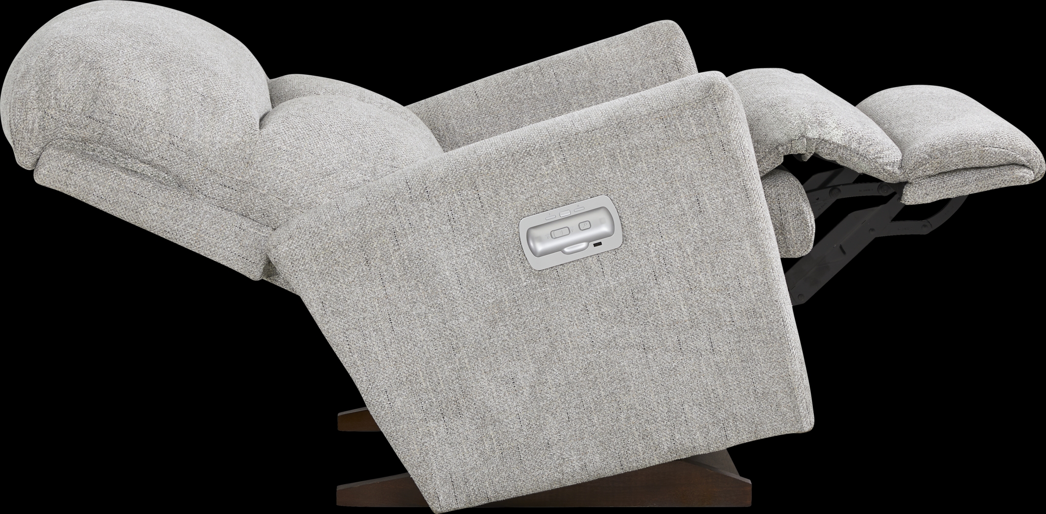 La-Z-Boy Hawthorn III Gray Dual Power Recliner - Thumbnail - Image 3