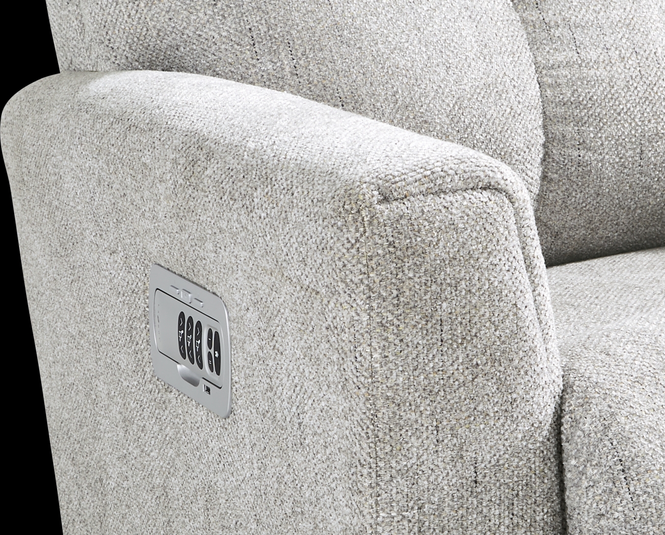 La-Z-Boy Hawthorn III Gray Dual Power Recliner - Thumbnail - Image 4