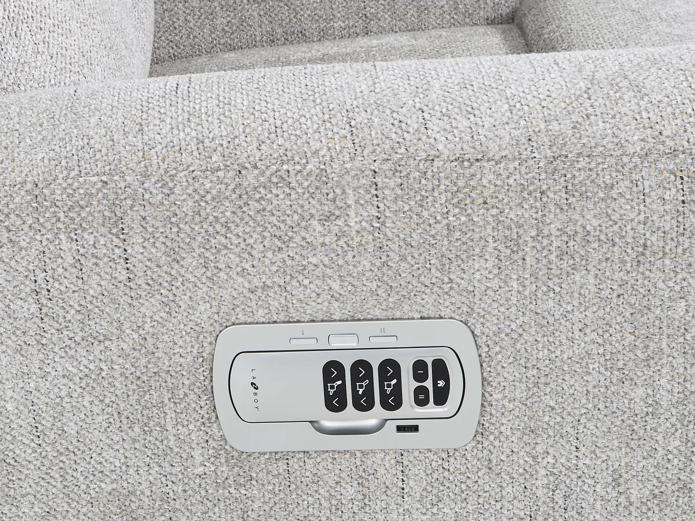 La-Z-Boy Hawthorn III Gray Dual Power Recliner - Image 6