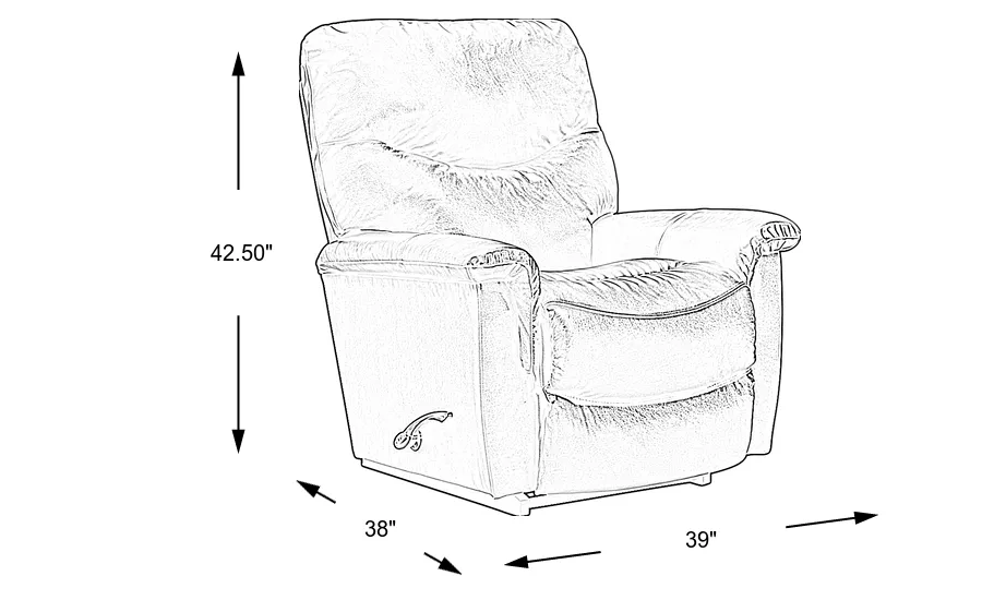 La-Z-Boy James Gray Leather Rocker Recliner | Rooms to Go