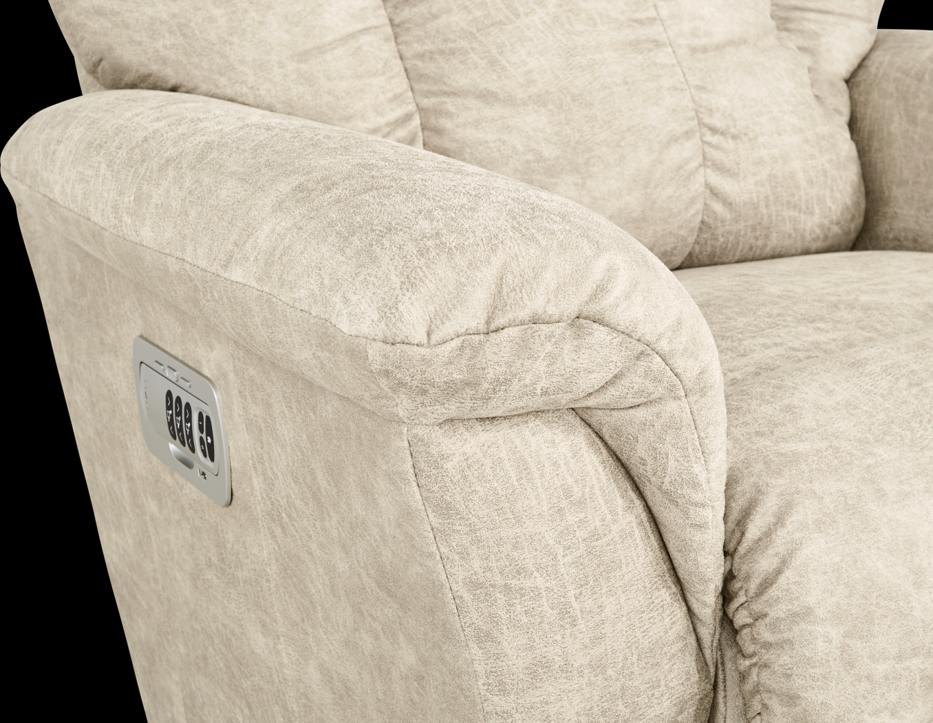 La-Z-Boy Jasper III Beige Dual Power Recliner - Thumbnail - Image 4