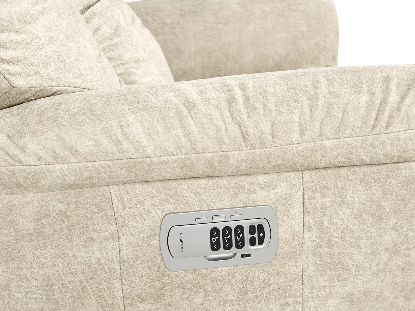 La-Z-Boy Jasper III Beige Dual Power Recliner - Image 5