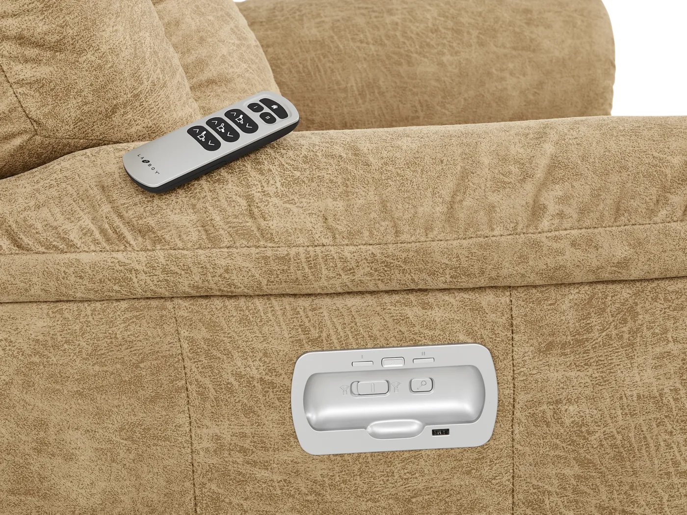 La-Z-Boy Jasper III Brown Dual Power Recliner - Image 6