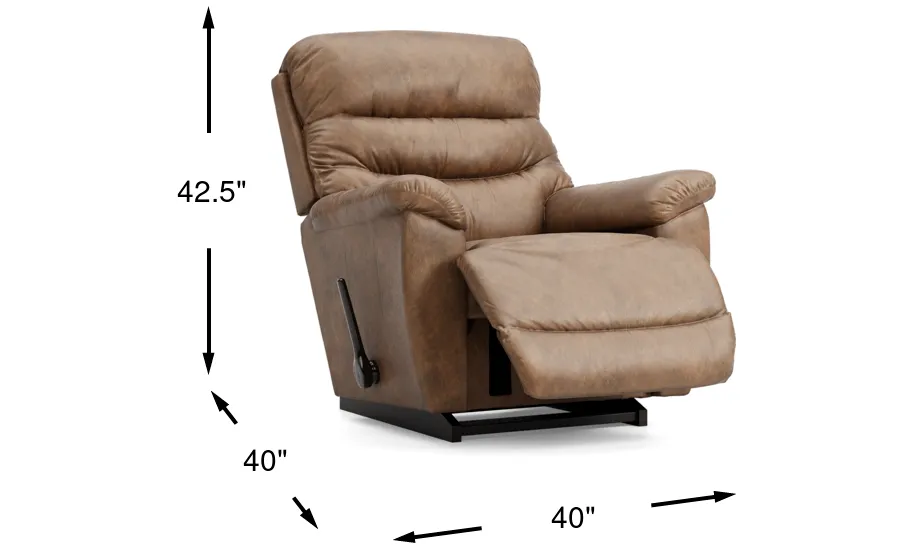 La-Z-Boy Joshua Chestnut Brown Polyester Fabric Rocker Recliner
