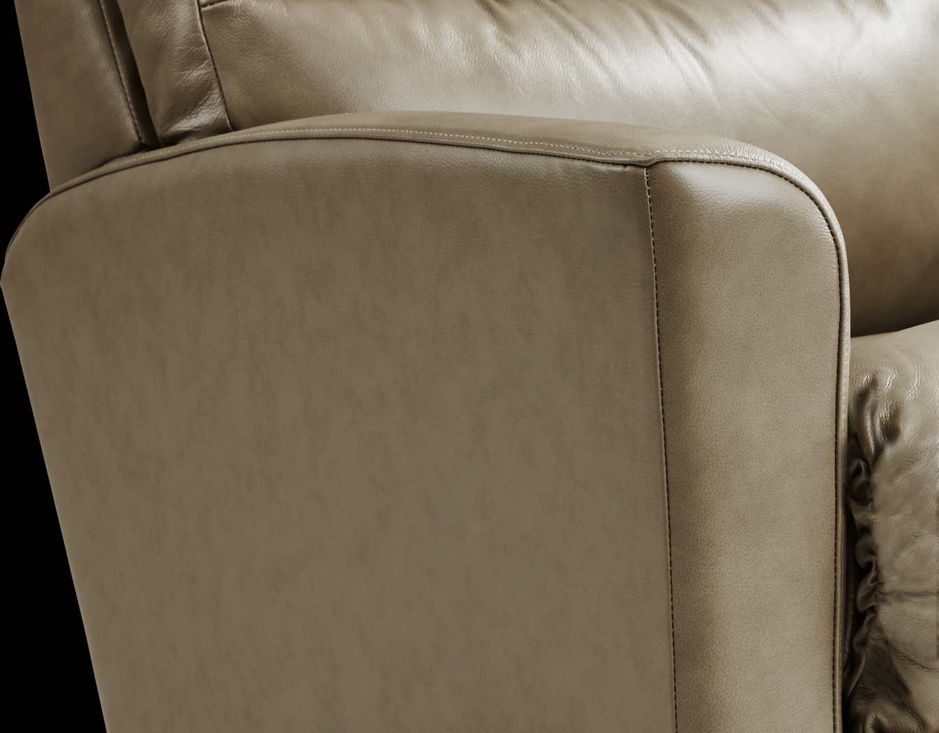 La-Z-Boy Liam II Beige Leather Rocker Recliner - Thumbnail - Image 3