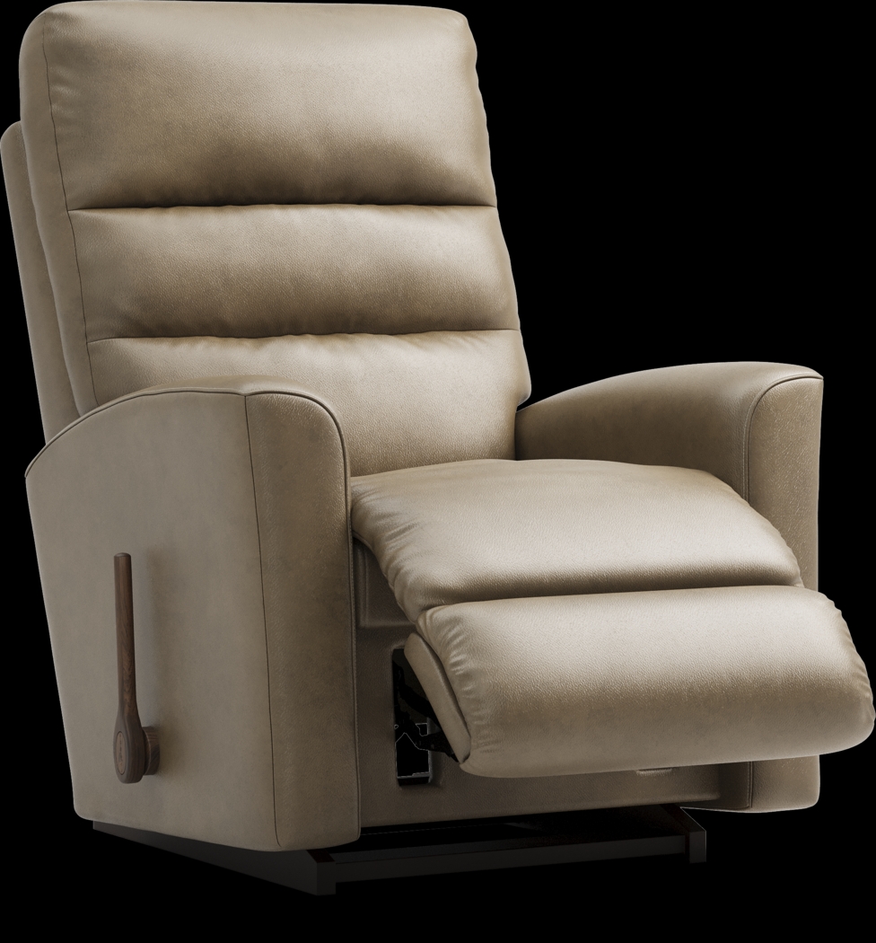 La-Z-Boy Liam II Beige Leather Rocker Recliner - Thumbnail - Image 1