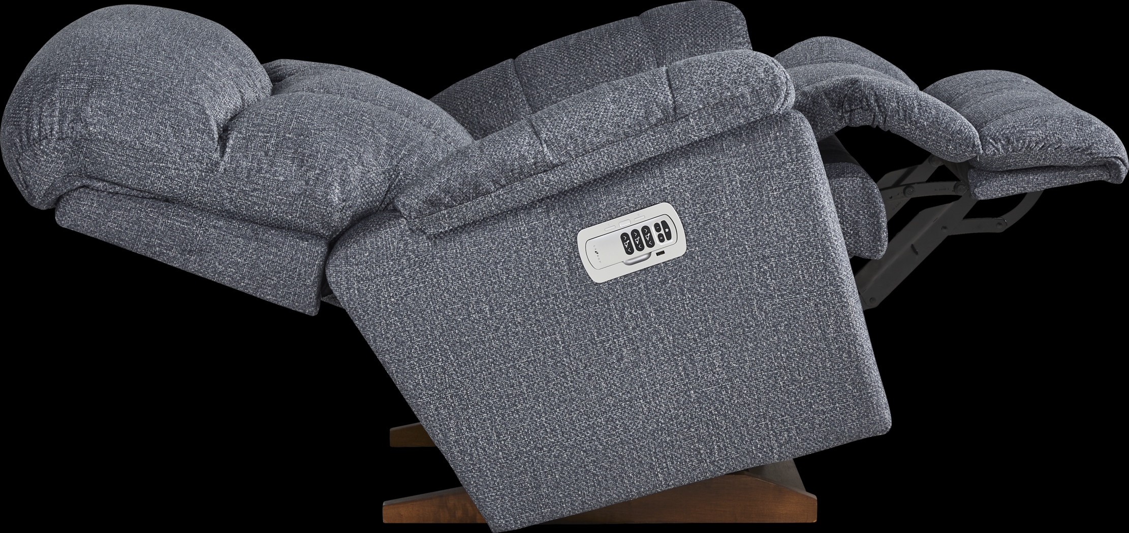 La-Z-Boy Morrison III Slate Blue Dual Power Recliner - Thumbnail - Image 3