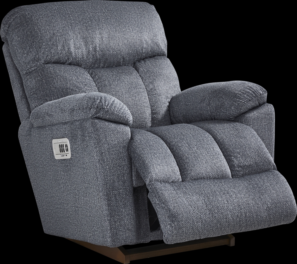 La-Z-Boy Morrison III Slate Blue Dual Power Recliner - Thumbnail - Image 1