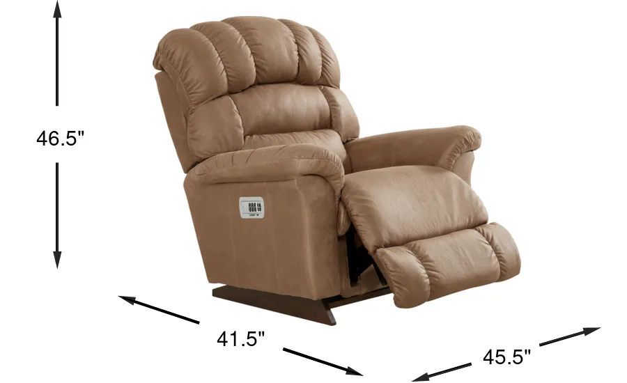 La-Z-Boy Randell III Camel Brown Polyester Fabric Dual Power