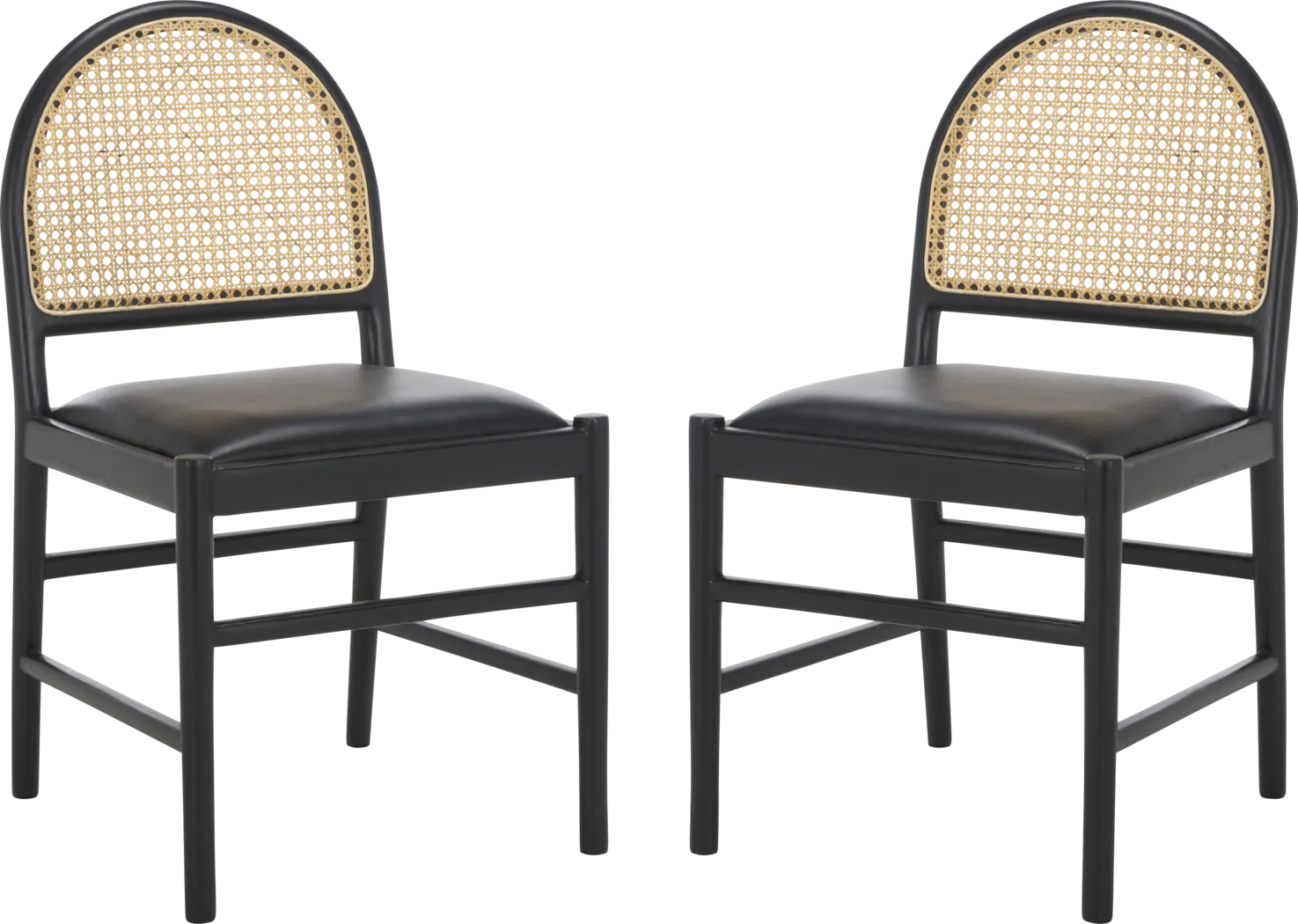 Laacad Black Side Chairs, Set of 2 - Thumbnail - Image 1