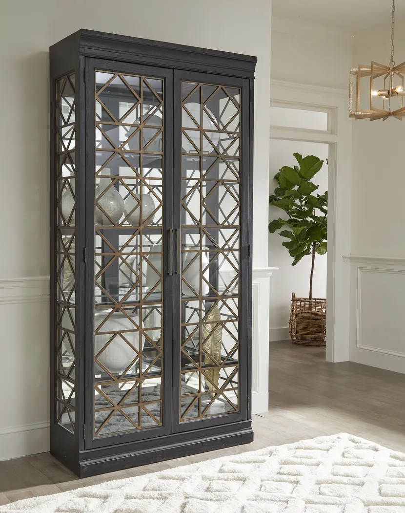 Labarre Black Display Cabinet - Thumbnail - Image 3