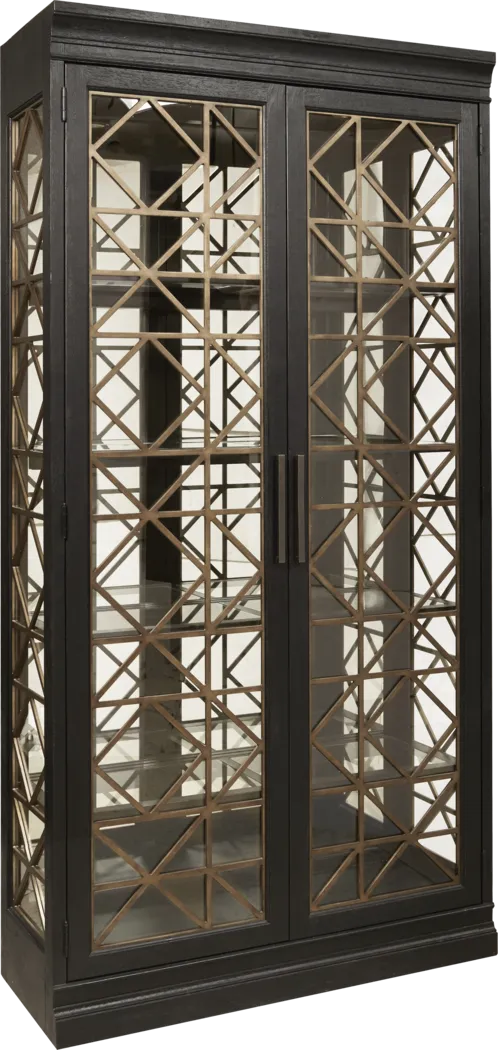 Labarre Black Display Cabinet - Thumbnail - Image 1