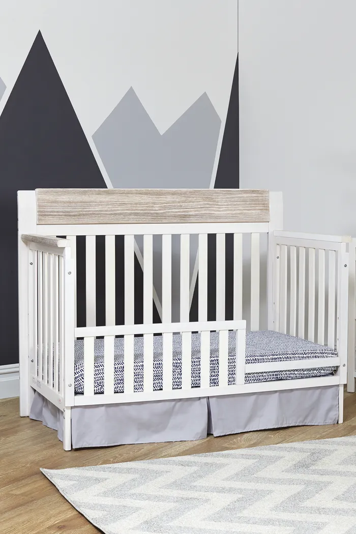 Lachlan White Convertible Crib with Toddler Rail - Thumbnail - Image 3