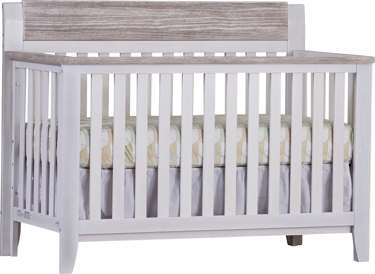 Lachlan White Convertible Crib with Toddler Rail - Thumbnail - Image 1