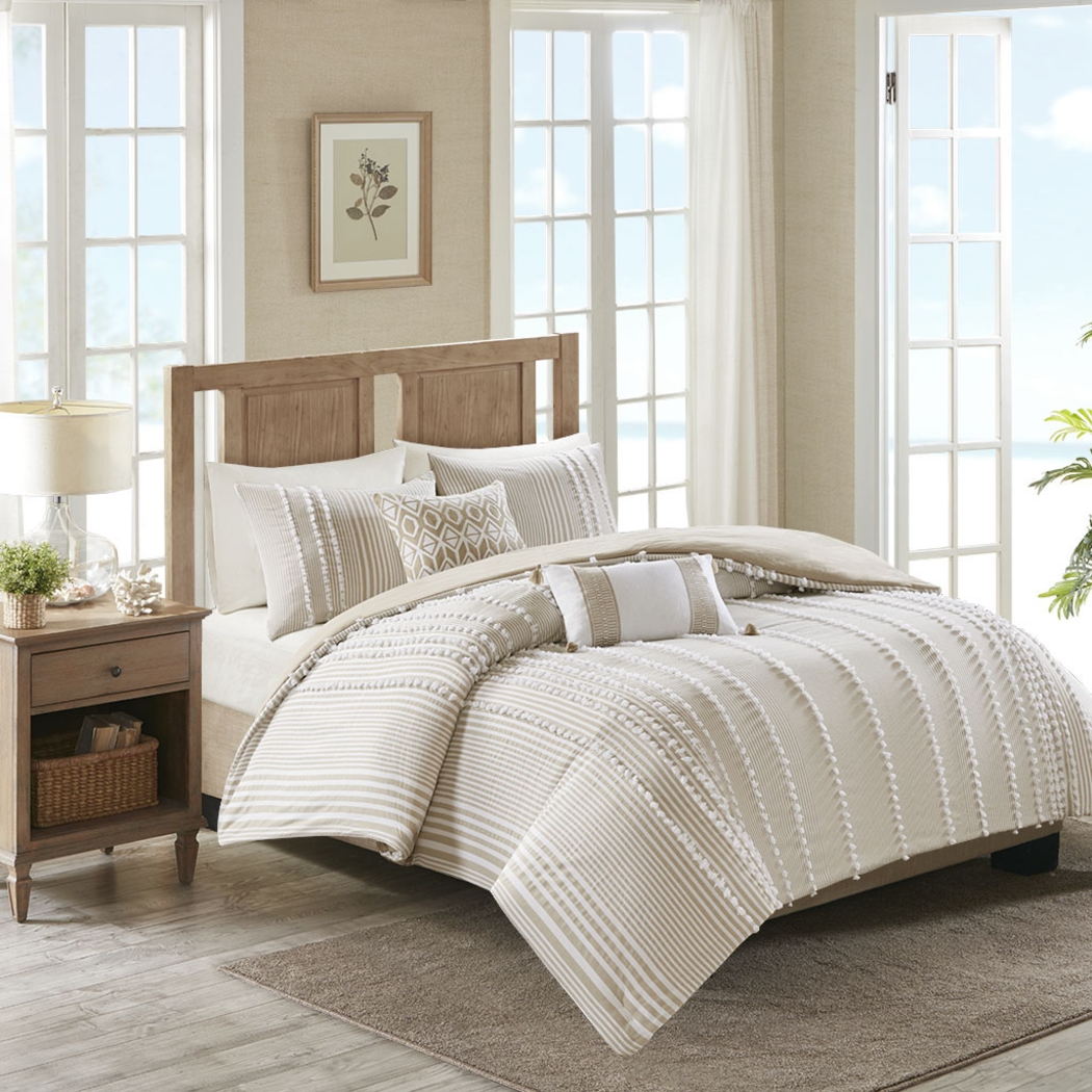 Lackender Taupe 3 Pc Full/Queen Comforter Set - Thumbnail - Image 1