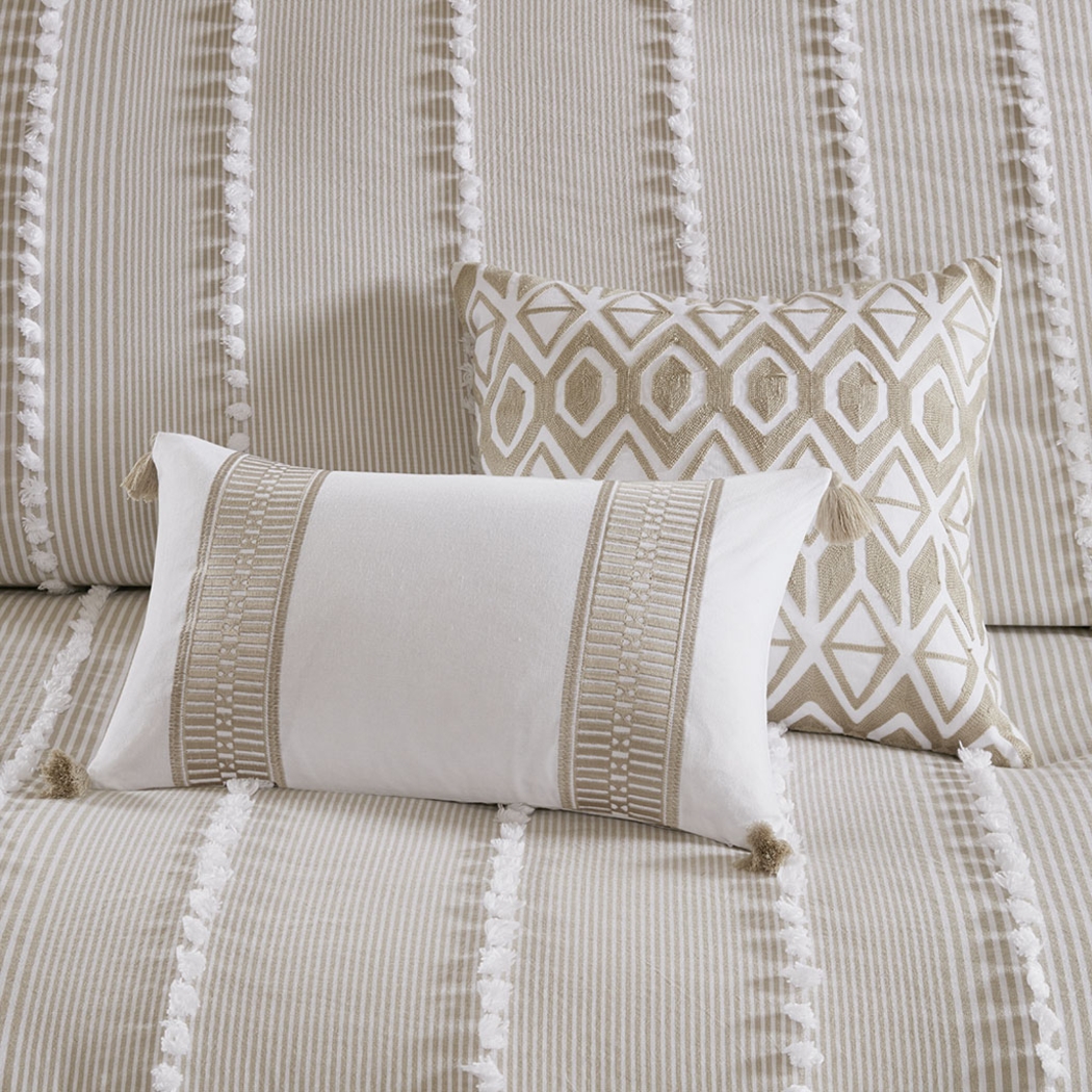 Lackender Taupe 3 Pc Full/Queen Duvet Set - Thumbnail - Image 5