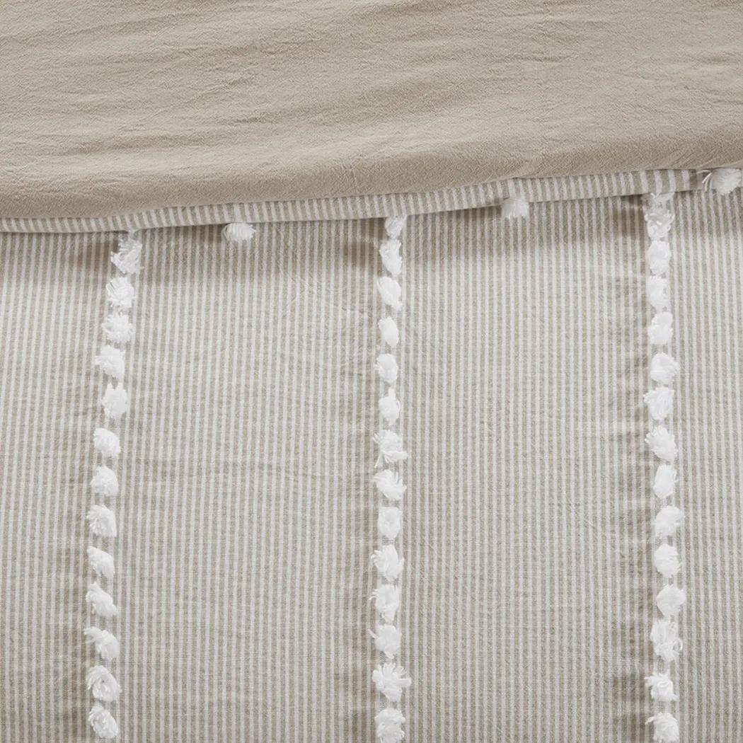 Lackender Taupe 3 Pc King/California King Comforter Set - Thumbnail - Image 3