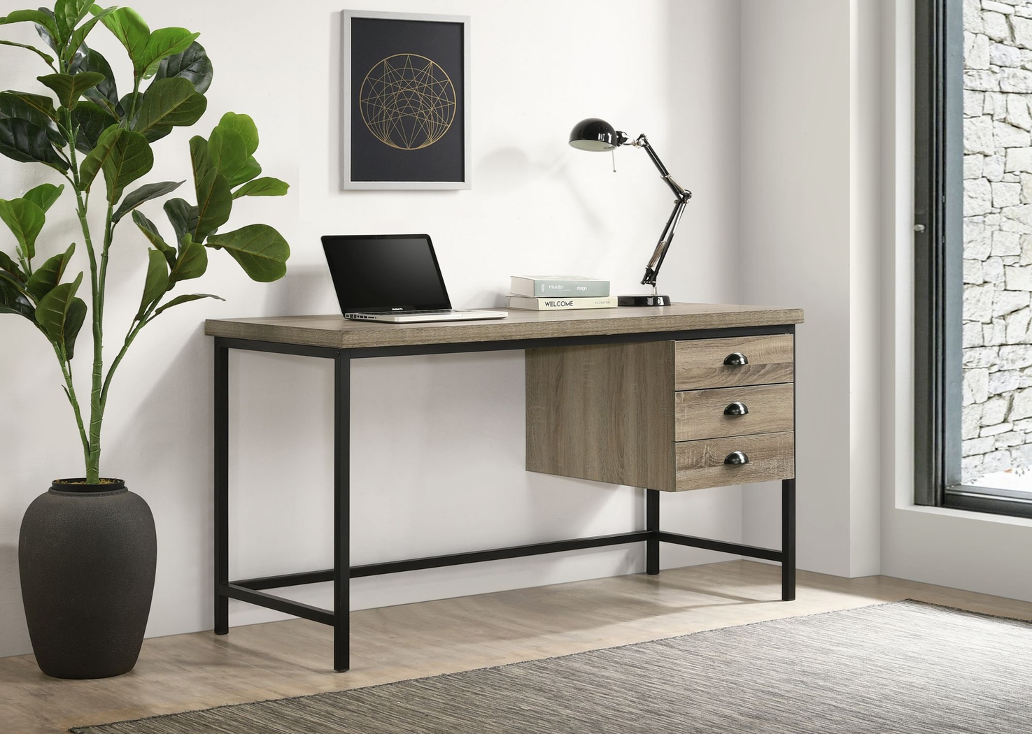 Ladoga Light Gray Desk - Thumbnail - Image 2