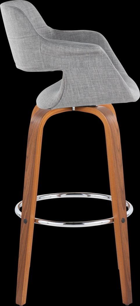 Lafanete VI Gray Swivel Barstool, Set of 2 - Thumbnail - Image 4