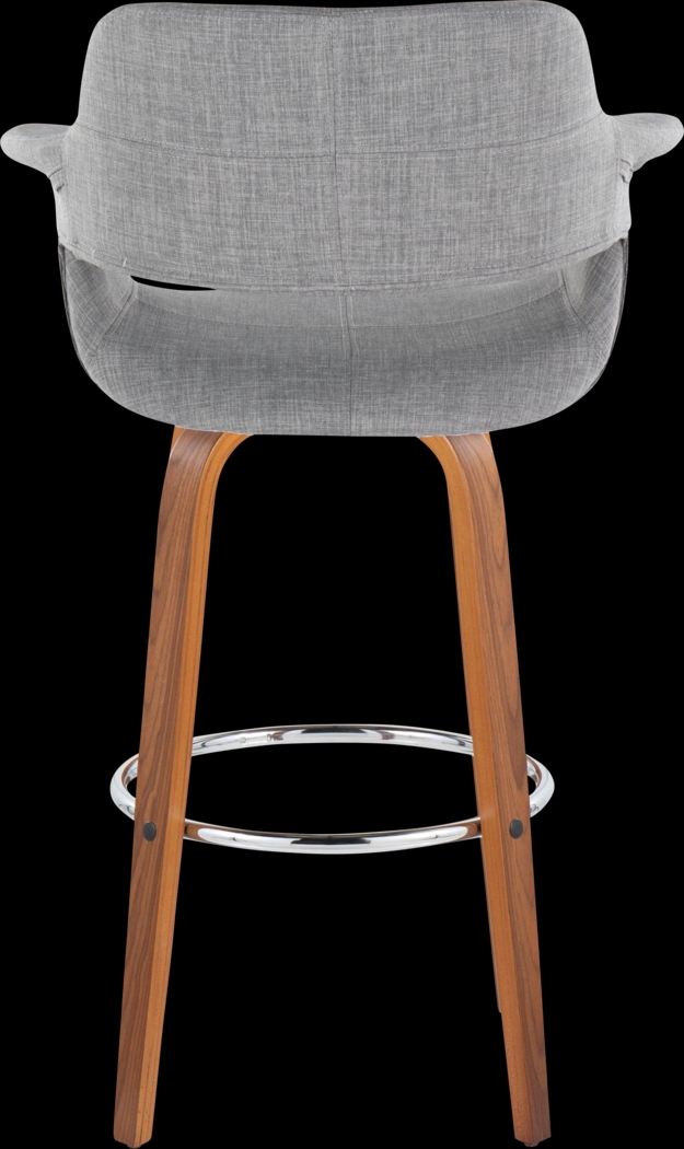 Lafanete VI Gray Swivel Barstool, Set of 2 - Thumbnail - Image 6