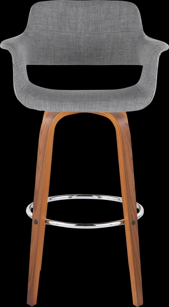 Lafanete VI Gray Swivel Barstool, Set of 2 - Thumbnail - Image 7