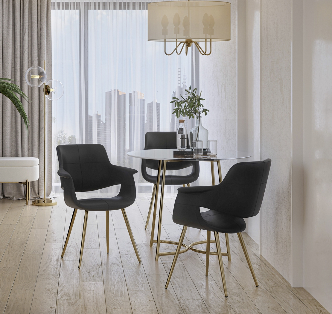 Lafanette I Black Arm Chair, Set of 2 - Thumbnail - Image 2