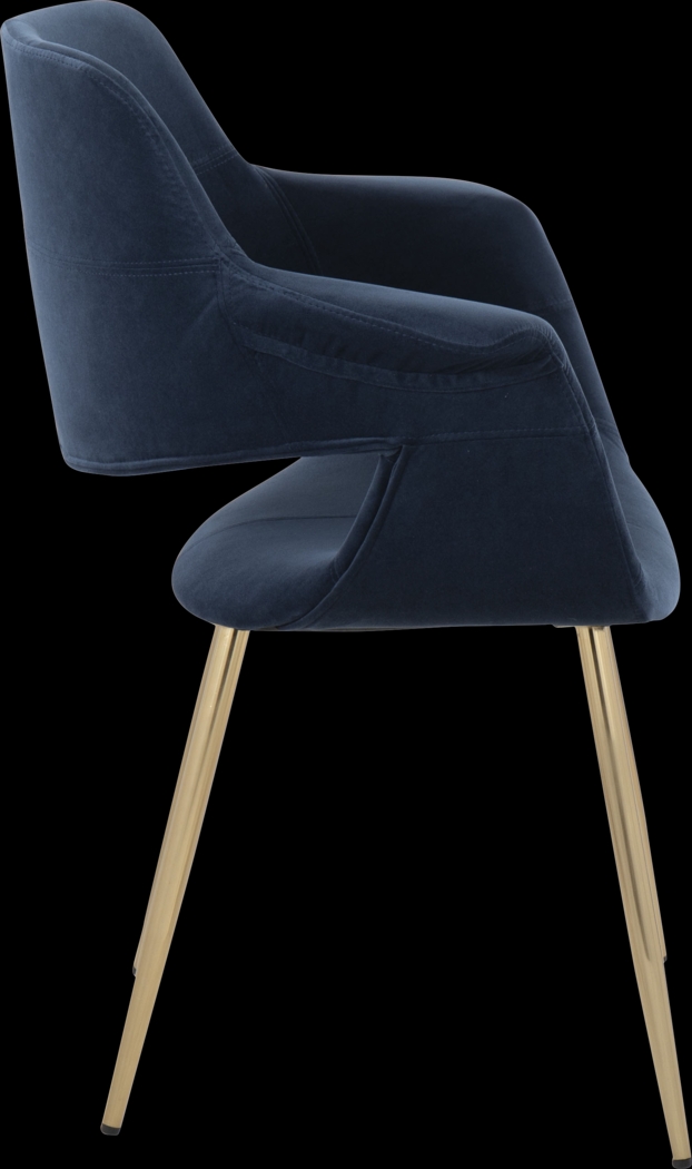 Lafanette I Blue Arm Chair, Set of 2 - Thumbnail - Image 5