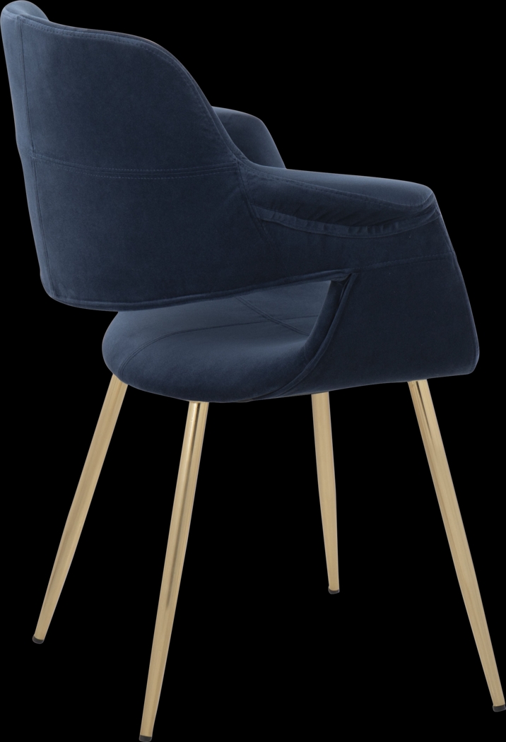 Lafanette I Blue Arm Chair, Set of 2 - Thumbnail - Image 6