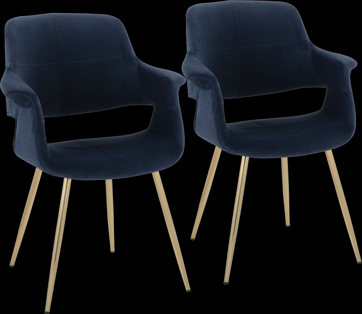 Lafanette I Blue Arm Chair, Set of 2 - Thumbnail - Image 1