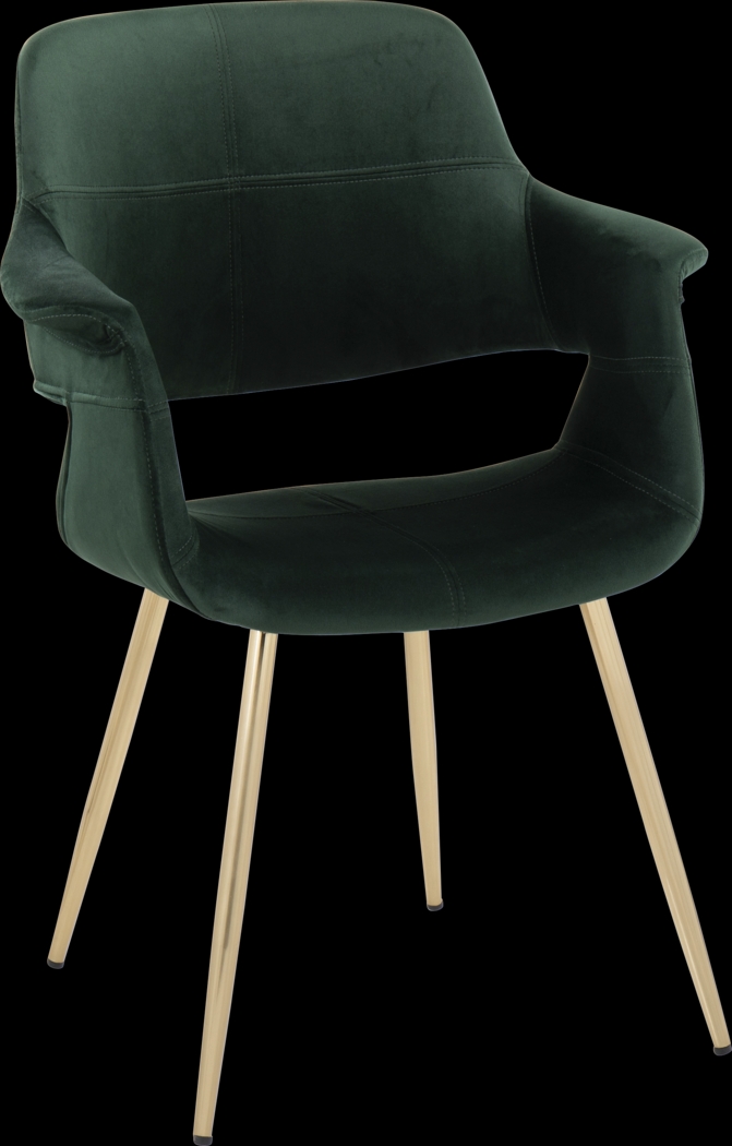 Lafanette I Green Arm Chair, Set of 2 - Thumbnail - Image 3