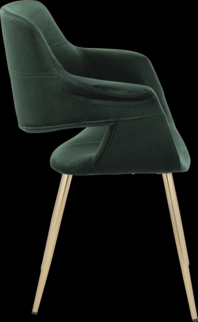 Lafanette I Green Arm Chair, Set of 2 - Thumbnail - Image 4