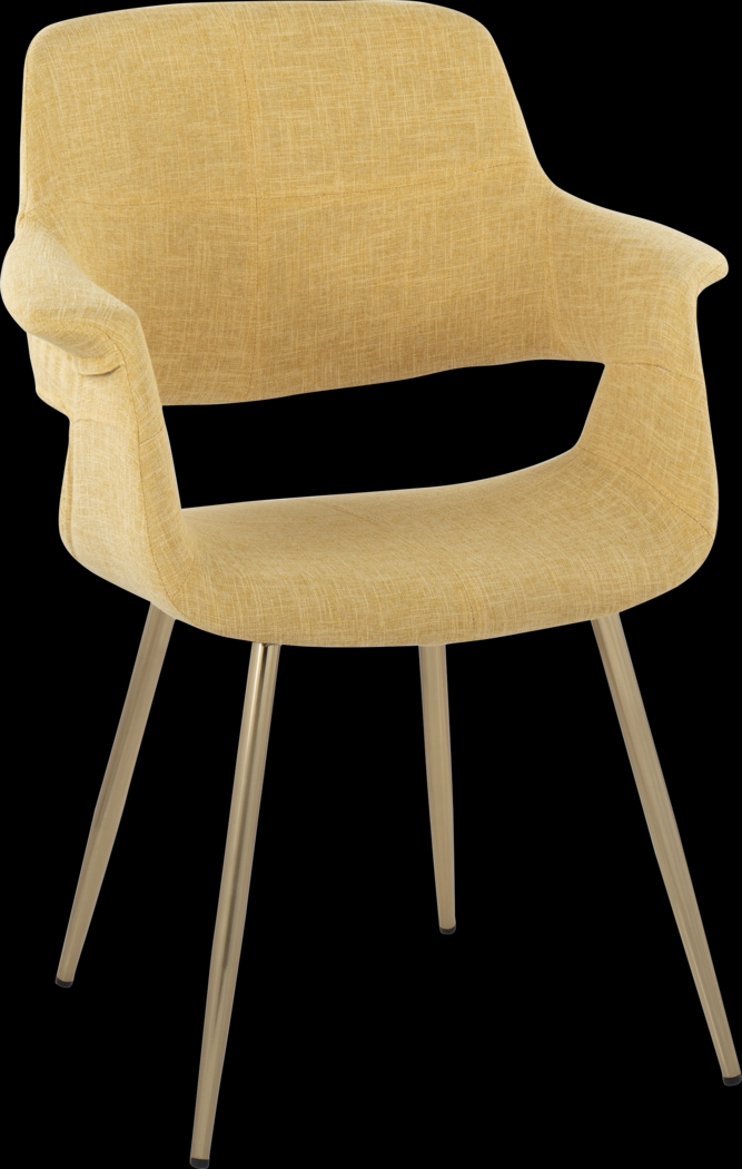 Lafanette I Yellow Arm Chair, Set of 2 - Thumbnail - Image 2