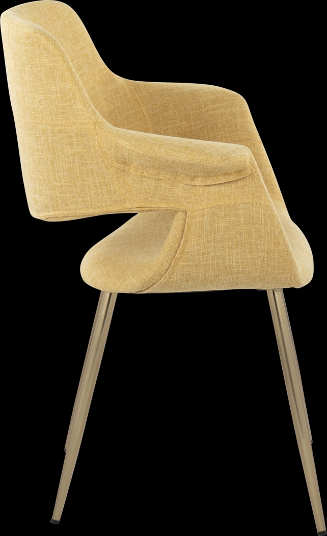 Lafanette I Yellow Arm Chair, Set of 2 - Thumbnail - Image 3