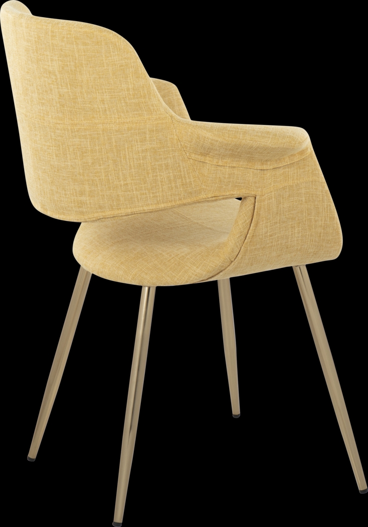 Lafanette I Yellow Arm Chair, Set of 2 - Thumbnail - Image 4