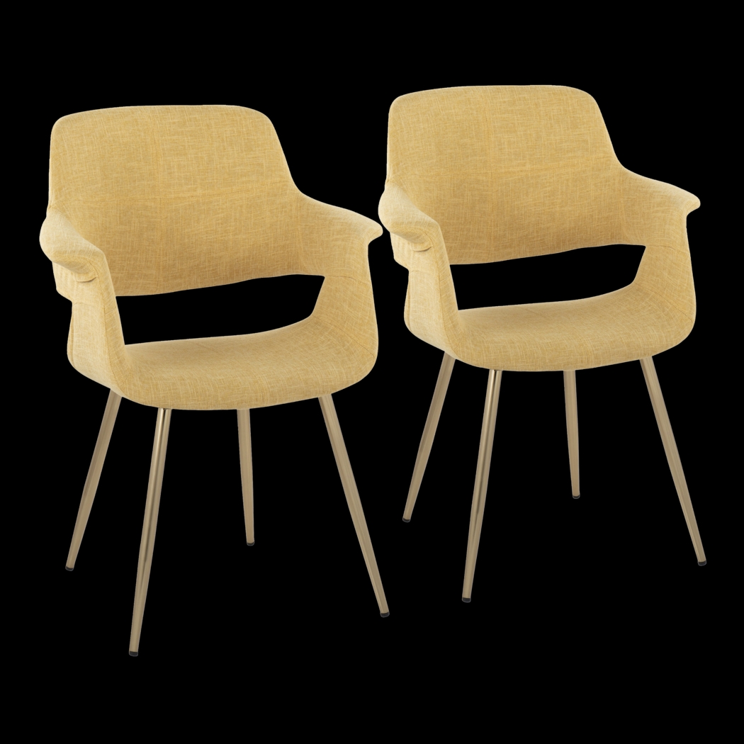 Lafanette I Yellow Arm Chair, Set of 2 - Thumbnail - Image 1