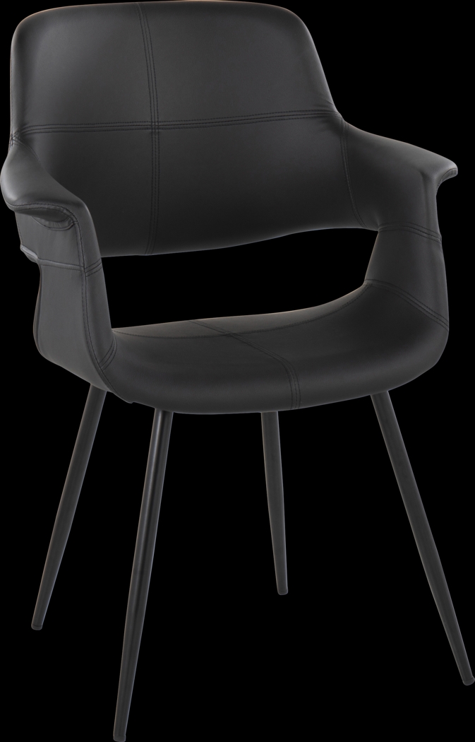 Lafanette II Black Arm Chair, Set of 2 - Thumbnail - Image 4