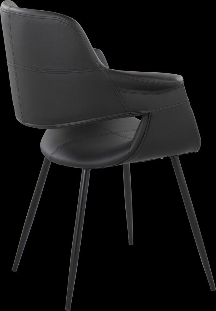 Lafanette II Black Arm Chair, Set of 2 - Thumbnail - Image 6