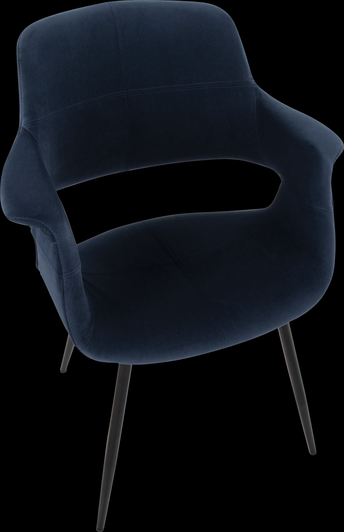 Lafanette II Blue Arm Chair, Set of 2 - Thumbnail - Image 6