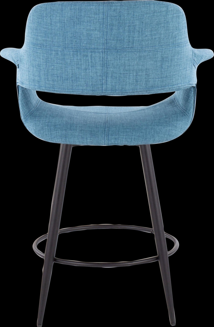 Lafanette II Blue Swivel Counter Height Stool, Set of 2 - Thumbnail - Image 8
